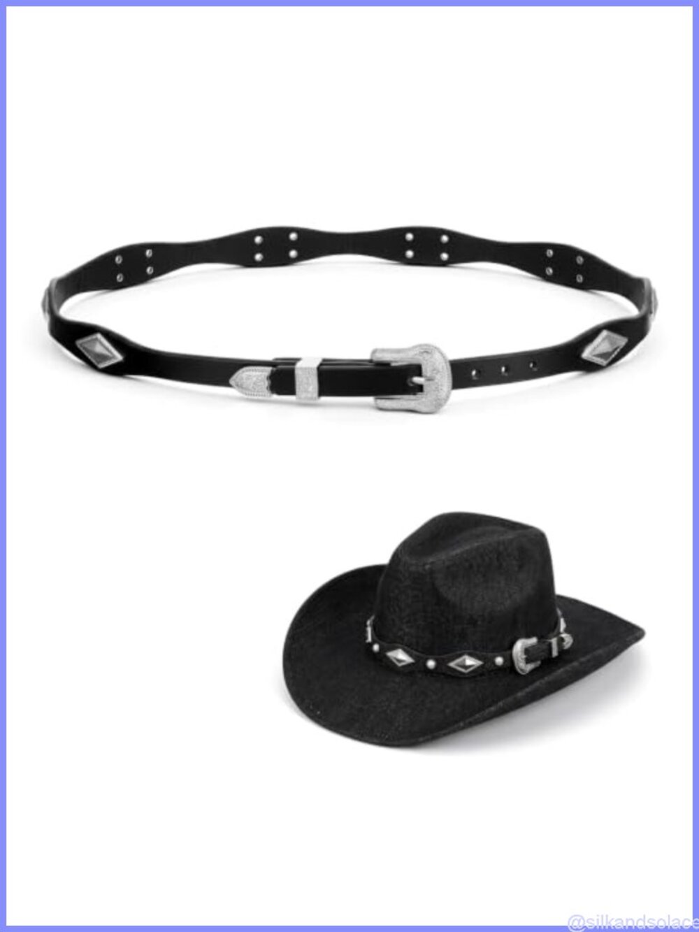 Leather Western Cowboy Hat Band Adjustable Hat Belt